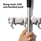 OXO Good Grips Wall-Mounted Mop and Broom Organizer - size: 3"x5"x17"