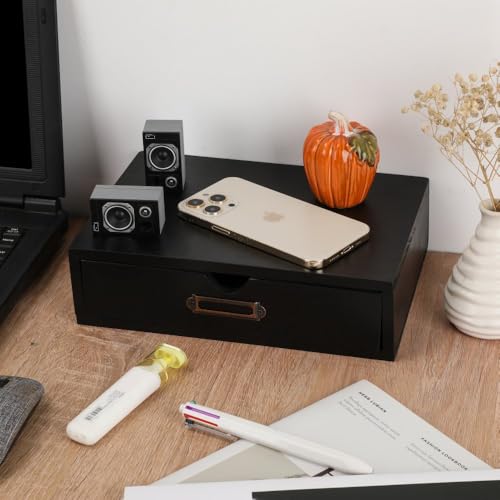 Wooden Storage Box Apothecary Drawers Vintage Wooden Drawers Wood Desktop Organizer with Drawers Countertop Drawers Library Card Catalog Cabinet Apothecary Cabinet（BLACK） - color: BLACK01