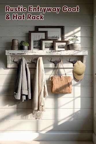 Cast Iron Coat Hooks Wall Mount 2 Pack Outdoor Western Decorative Wall Hooks Heavy Duty Towel Hooks for Bathroom Entryway Closet Cow Bull Animal Hooks Western Rustic Farmhouse Wall Decor, Antique Rust - color: Antique Rust