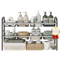 NETEL Under Sink Organizers and Storage, 2 Tier Expandable Under Cabinet Organizer Shelf with 8 Baskets, Expandable Shelf for Cupboard, Kitchen, Bathroom, Shoe Storage Rack - size: 8 Metal Baskets