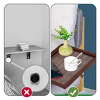Bedside Shelf,Bed Shelf,Simple Noght Stand,Side Bed Organizer for Water Cup, Phone, Tablet Books,Foldable,no-Hole Bedside Caddy (Wooden)