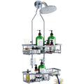 Shower Caddy, Upgraded Extended Length Shower Caddy Over Showerhead No Blocking to Showerhead, Rustproof Bathroom Organizers and Storage with Hooks Shampoo Soap Holder, Large Hanging Caddy - color: Grey - 2 Tier - Standard