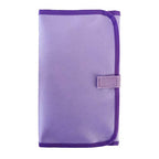 Travel Foldable Jewelry Rolls Bag Hanging Jewelry Organizer with 9 Zippered Clear Pockets Storage Pouch with Rotatable Hanger (PURPLE) - color: PURPLE