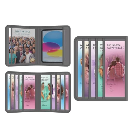 JW Magazine and Tract Holder,JW Field Service Supplies,Jehovah Witness Ministry Supplies,Jworg Accessories Best Life Ever Gifts,Ministry Organizer for Pioneers Bag Convention - color: Gray