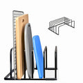 Kitchen Cutting Board Organizer Rack, 5-Slot Storage Holder for Boards, Bakeware, Cookie Sheets (1pc Black) - color: 1pc Black