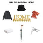 Key Holder Wall Mounted with Screws and Anchors, Gold Multifunctional Key Hanger with 10 Hooks, Entryway Front Door Kitchen Hallway Garage Office - color: Home-1 Gold