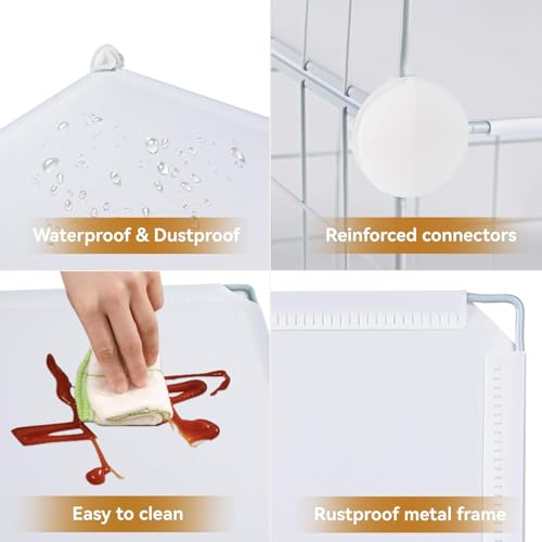 TUMUCUTE Closet Organizer, Organizers and Storage,Cabinet Metal Shelf Rack Storage Shelves Bookshelf,Toy Organizers and Storage Bins (6-Cube, White) - color: White Plus Iron, size: 6 Cubes