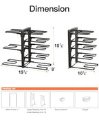 ORDORA Pots and Pans Organizer Rack for Cabinet, 15.83" Height 8-Tier Heavy Duty 120LBS Pot Pan Organizer under Cabinet Adjustable for Dutch Oven, Cast-iron Pan, Heavy Skillets Griddles, Shallow Pot - size: M-15.83"H-HeavyDuty