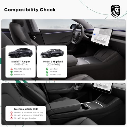 YHTAUTO Center Console Lower Tray Fit 2024 2025 2026 Tesla Model 3 Highland, Center Control Console Lower Bottom Storage Box with Non-Slip Armrest Interior Accessories 1PC - style: 1PC Center Console Lower Tray