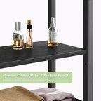 Kalrin Over-The-Toilet Storage Rack, 4-Tier Bathroom Organizer Shelf Over Toilet with Adjustable Shelf and Basket, Freestanding Space Saver Bathroom Shelves Above Toilet for Room (Pure Black) - color: Pure Black