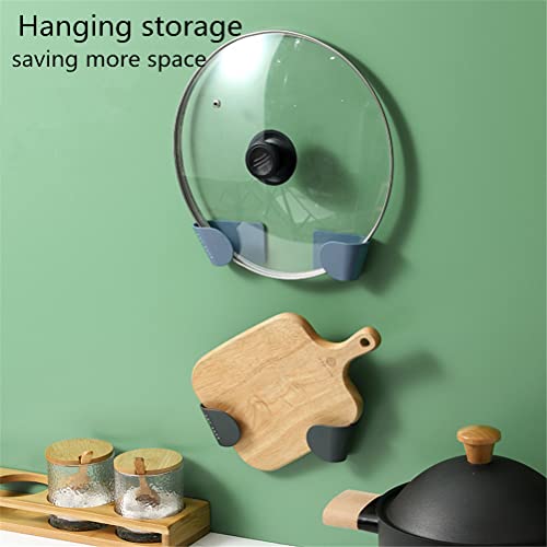 6 Pairs of Wall Mount Pot Lid Organizer, Adjustable Cabinet Door Pan Lid Organizer, Pot Lid Holder Hangers for Kitchen Wall Mount (Black) - color: Black