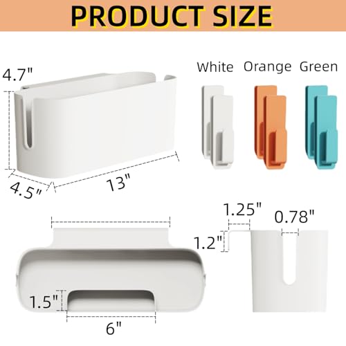 Bedside Organizer Caddy Hanging, Plastic, Green, 11 Lbs / 5 Kg Capacity, Elegant Style, Space-Saving, Rectangular, Hanging Mount - color: Green