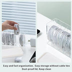Charger Cable Cord Storage Organizer Box - 1 Pack With Lid - Easy Storage Without Cable Ties - style: Minimalist