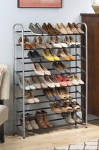 Whitmor 8 Tier Shoe Tower - 40 Pair - with Non-Slip Racks - size: 8-Tier