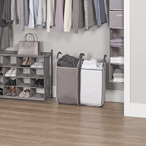 Neatfreak - 2 Tier Vertical Rolling Laundry Cart - Rolling Storage Cart On Wheels With 4 x Tote Hampers For Laundry, Towels, Blankets & Bathroom Organization - Quad Laundry Sorter