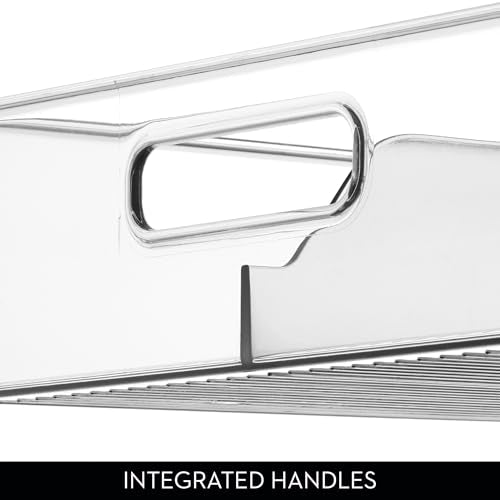 iDesign Divided Pantry Bin with Handles for Pantry, Refrigerator, or Freezer - Set of 3 - Clear - style: Pack of 3