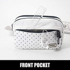 Sooez High Capacity Pencil Case,Durable Pencil Bag Pouch Organizer, Pen Case Portable Journaling Supplies with Easy Grip Handle & Loop, Asthetic Supply for Adults, Black & White - color: White
