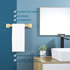 KOKOSIRI 12 Inch Hand Towel Holder Bath Towel Bar Kitchen Dish Cloths Hanger Stainless Steel Wall Mount, Brushed Gold, B4003BG-L12 - color: Brushed Gold, size: 12-Inch