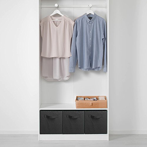 PowerKing Collapsible Storage Cubes with Handles, Fabric Foldable Bins for Closet Shelves, Durable Organization Storage Bins, 10.5'' x 11'' x 10.5'' (Black, 2Pack) - color: Black, size: 2Pack