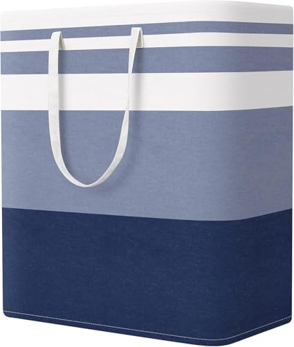 StorageRight Laundry Basket Hamper Large Collapsible Laundry Hamper with Easy Carry Handles，Freestanding Clothes Hampers for Laundry, Bedroom, Dorm, Clothes, Towels, 100L, Gradient Blue - color: Gradient Blue, size: 100L
