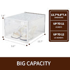 Shoe Storage Boxes, Stack Without Toppling Modular storage boxes combine freely for use in closets, under beds, hallways, and entryways. Space-saving. (Transparent, 6 Pack) - color: Transparent, 6 Pack