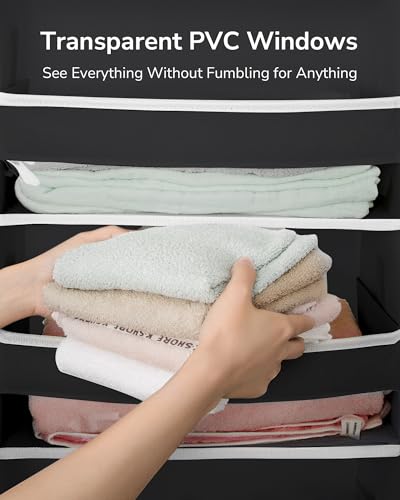 ULG Over The Door Organizer with 6 Large Pockets 12 Side Pockets, 50lbs Weight Capacity Door Hanging Organizer for Bedroom, Bathroom Black - color: Black, size: 1 Pack