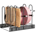 Pots and Pans Organizer for Cabinet, 3-in-1 Adjustable Cookware Storage Rack System, 8 Tier Pot Organizers Rack, Adjustable Pan Organizer under Cabinet Kitchen Organization and Storage 16.5 Height.