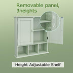 TaoHFE Green Bathroom Cabinet,Bathroom Wall Cabinet with 2 Door Adjustable Shelves,Over The Toilet Storage Cabinet,Green Bath Room Cabinet Wall Mounted,Medicine Cabinets for Laundry Kitchen - color: Green