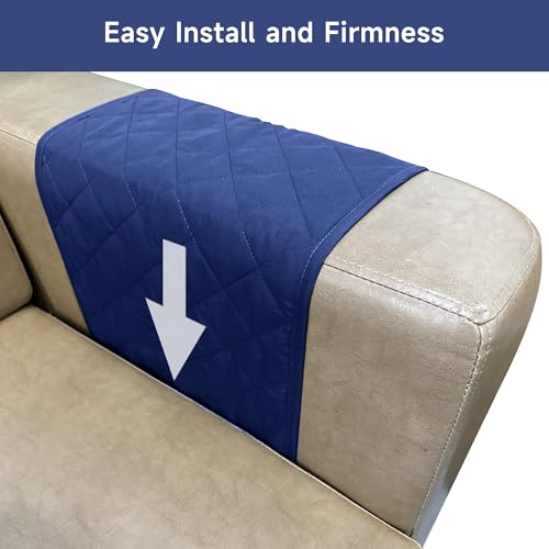 MEHIDFY Sofa Armrest Caddy, Waterproof Bedside Storage Organizer, Non Slip Armchair Pockets, Remote Control Holder for Couch, Handy Pouches with 6 Pockets for TV Remote, Phone, Magazine(Blue) - color: Blue