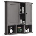 TaoHFE Grey Bathroom Cabinet,Bathroom Wall Cabinet with 2 Door Adjustable Shelves,Over The Toilet Storage Cabinet,Bathroom Cabinet Wall Mounted,Medicine Cabinets for Laundry Room Kitchen - color: Grey