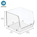 iDesign Stackable Open-Front Storage Bins for Kitchen and Pantry Organization - Set of 3 - Clear - style: Pack of 3
