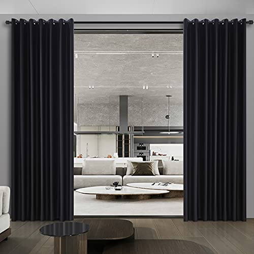 Privacy & Comfort Blackout Divider Curtain - Create Your Perfect Zones in Minutes! Noise Reducing Thermal Room Partition for Shared Rooms, Studios, Lofts, 8.5ft W x 8ft L, Black, 1 Panel - color: Black, size: 102"W x 96"L (Pack of 1)