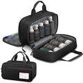 SITHON Pill Bottle Organizer Medicine Storage Bag Medication Travel Carrying Case Manager with Handle, Detachable Pockets Modular for Medications, Vitamins, Medical Supplies (Black)