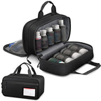 SITHON Pill Bottle Organizer Medicine Storage Bag Medication Travel Carrying Case Manager with Handle, Detachable Pockets Modular for Medications, Vitamins, Medical Supplies (Black)