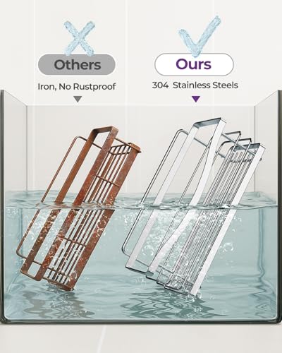 ODesign Shower Caddy 3 Pack-Shower Organizer Shelves Rack Rustproof SUS304 Stainless Steel for Bathroom Storage&Kitchen-No Drilling Adhesive Shower Caddy Shelf Dorm Room Essentials-Silver - color: Silver