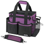 SCAVATA Compact Wearable Cleaning Caddy, Small Cleaning Caddy Supplies Organizer with Handle & Shoulder Straps for Housekeepers, Under Sink & Car Cleaning Tool Organizers Bag (RoyalPurple) - color: RoyalPurple