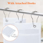 Lifewit Cruise Essentials Shower Caddy Must-Have, 9 Pockets Hanging Bathroom Organizer with Quick-Dry Mesh, Portable Shower Bag to Storage Soap, Shampoo, for RVing, Travel, Camping, White, 1 Pack - size: 17" x 34"