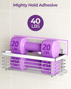 ODesign Shower Caddy 3 Pack SUS304 Stainless Steel-No Drilling-Shower Bathroom Shelves Rack,Rustproof Wall Mounted,Adhesive Shower Shelf Basket Organizer-Silver - color: Silver