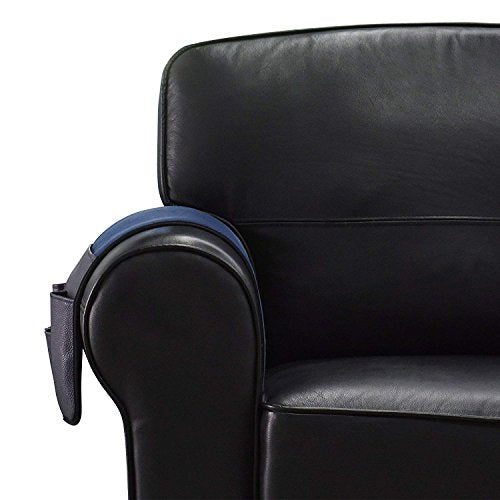 Wanty Velvet Sofa Couch Chair Armrest Soft Caddy Organizer Holder for Remote Control, Cell Phone, Book, Pencil (Blue) - color: Blue