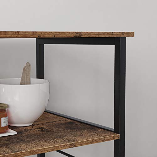 soges Kitchen Standing Baker's Rack, Utility Microwave Oven Stand, Multi-Layers Kitchen Storage Cart Workstation Shelf, Coffee Cart, Rustic Brown - color: Rustic Brown