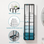 Susswiff Towel Racks for Bathroom 31 Inch - Wall Mounted, Solid 2 Metal Shelves and 3 Vertical Bars, Can Holds 6 Large Rolled Bath Towels - for Modern Decor Bathroom Towel Storage (Matte Black) - size: A-31"