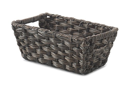 Whitmor Driftwood Split Rattique Small Shelf Tote (Pack of 6) - size: (Pack of 6)