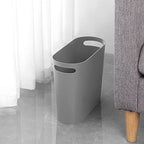 rejomiik Small Trash Can, 3.5 Gallon Slim Garbage Can Plastic Waste Basket with Handles Container Bin for Narrow Spaces Bathroom, Bedroom, Kitchen, Office at Home, Grey - color: Grey, size: 1 pack