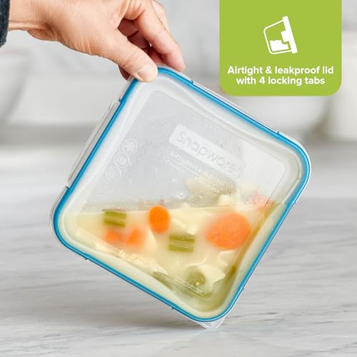 Snapware Plastic Total Solution (21-Pack) Large Food Storage Containers Set, Meal Prep Containers with Plastic BPA-Free Lids & 4 Locking Tabs, Microwave, Dishwasher, and Freezer Safe - size: 21 Pack, style: Mixed Sizes