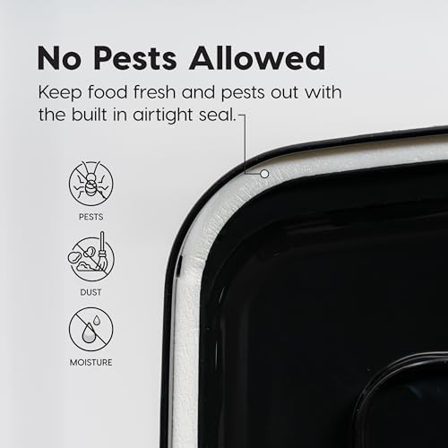 IRIS USA Dog Food Storage Container, Airtight Lid, Up to 13 Pounds Pet Food Storage, Versatile Pet Food Bin, Treats, BPA Free, Smoke - color: Smoke