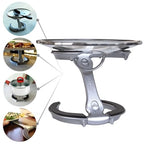Trivae Pot Lid Holder – 4-in-1 Pot Lid Holder While Cooking, Pan Lid Holder, Trivet & Cake Stand – Versatile Kitchen Tool for Hot Pots, Serving & Display – Space-Saving, Heat-Resistant Stand - color: Classic Black