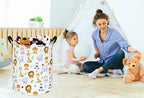 KUNRO Kids Laundry Hamper Clothes Gift Basket Storage Laundry Baskets Organizer Bin with Handles for Nursery Room (Tiger Animals) - color: Tiger animals