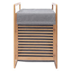 One-Section Organizer Storage Shelf with Bamboo Frame and Baskets Storage Drawers Unit,Laundry Towel Hamper Cabinet Tower One Part Compartment Sorter Basket - style: 1-Section,Style 1