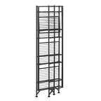 Convenience Concepts Xtra Storage 4 Tier Folding Metal Shelf, Black - color: Black