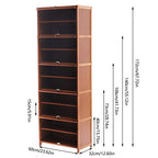 Tall Bamboo Shoe Storage Cabinet Bamboo Shoe Rack with Doors, 11 Tier Freestanding Shoes Heels Sneakers Shelf Rack for 20 Pairs Shoe Organizer for Entryway Office Living Room, Brown